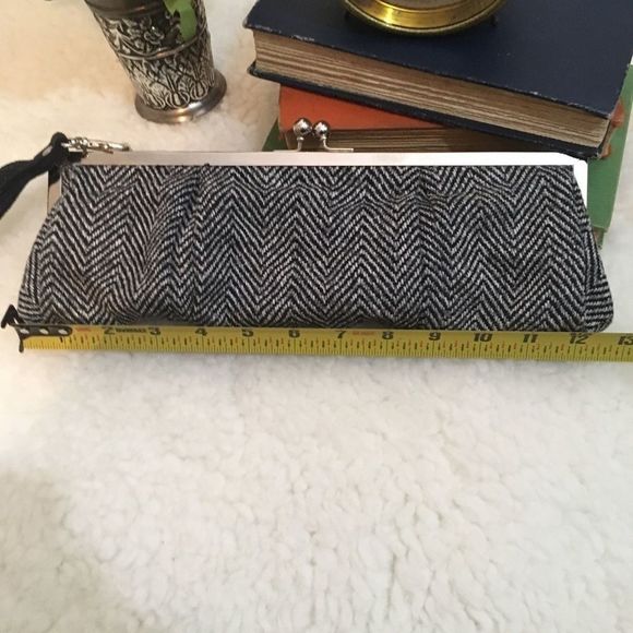 Mural clutch gray and black soft woven chevron - Picture 4 of 4